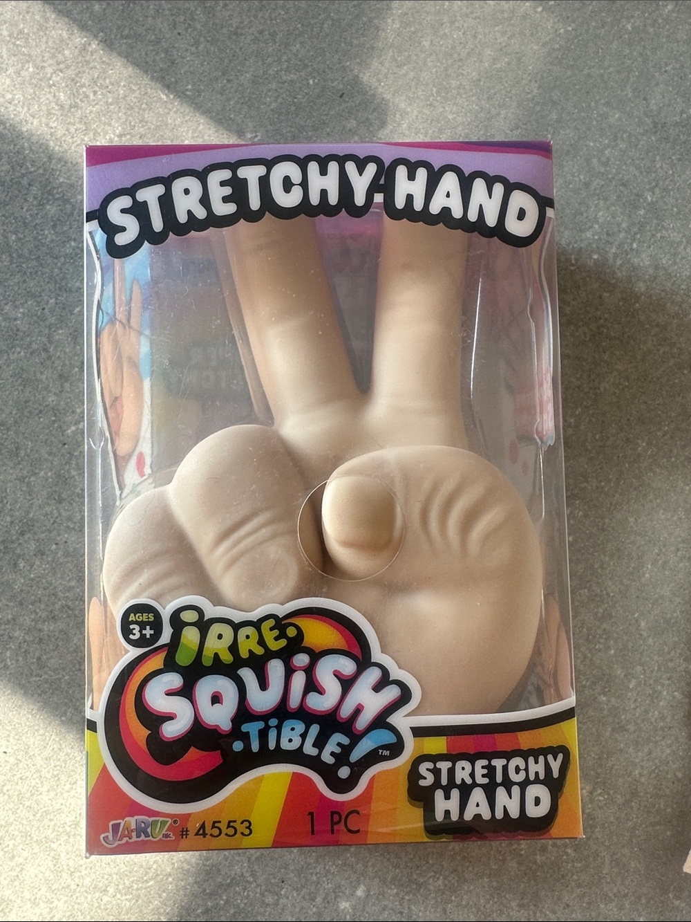 JA-RU IRRE-SQUISH-TIBLE Stretchy Hand - Peace ✌🏼